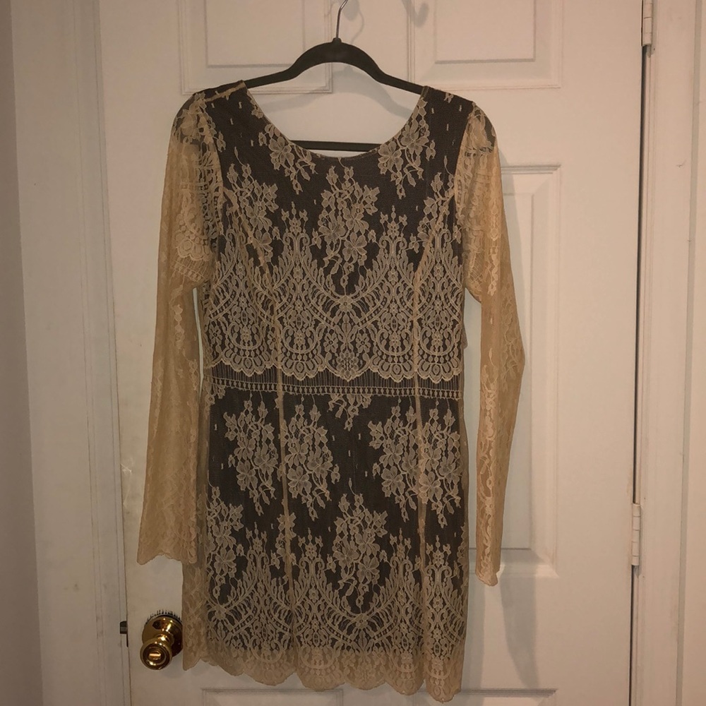 Cream Lace Free People Dress